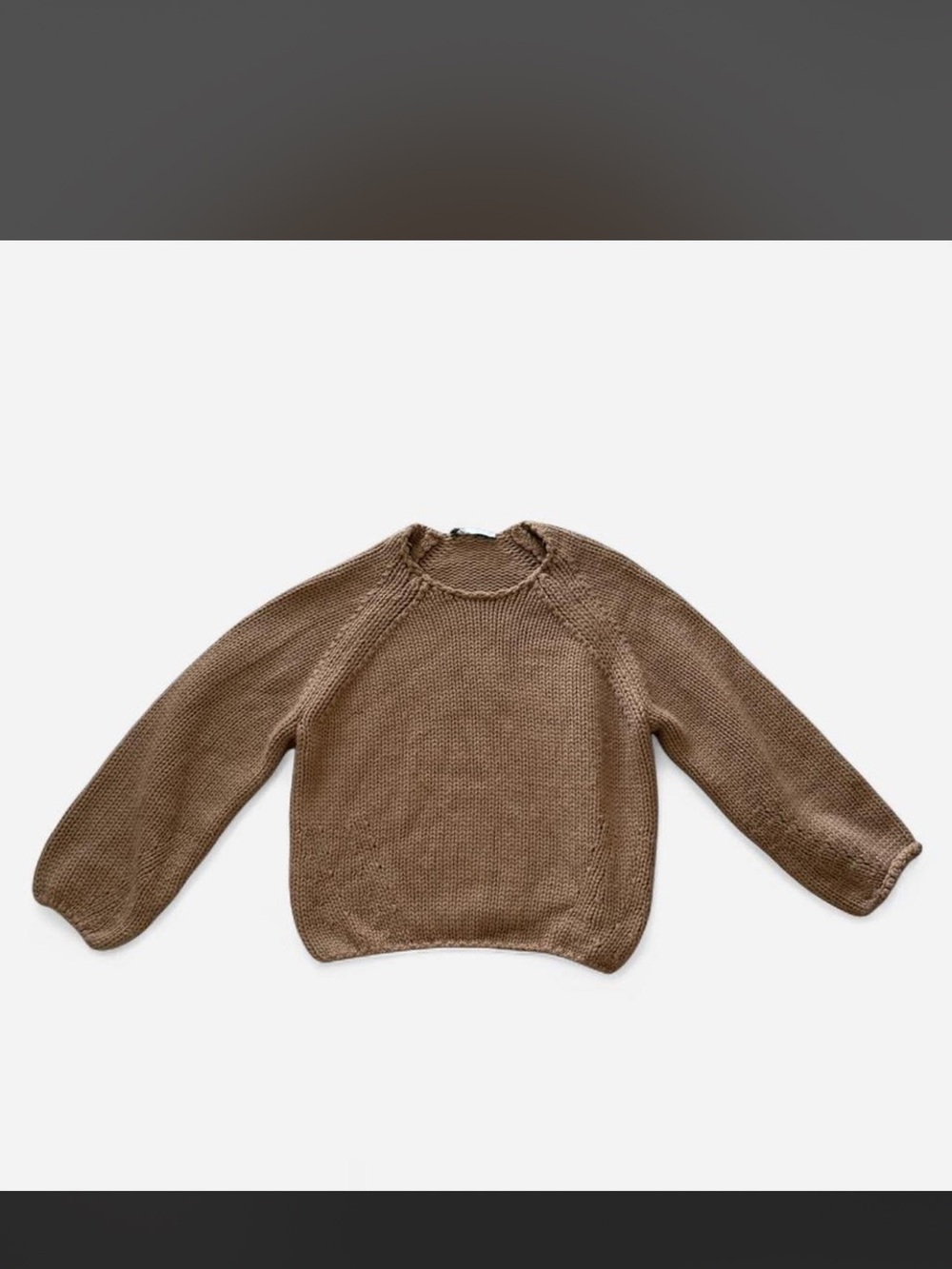 Women’s Crewneck Pullover Sweater in Brown